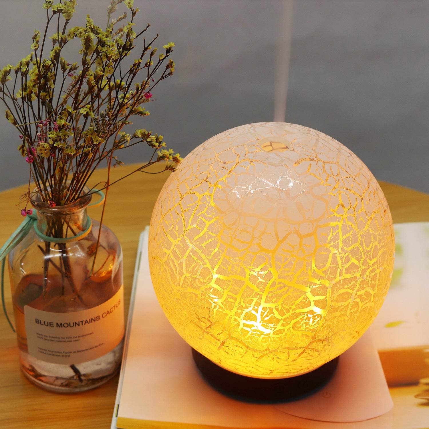Bowling Glass Humidifier Aroma Diffuser Ultrasonic Atomization - Mubimart