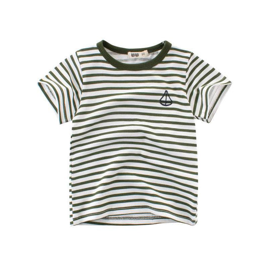 Boys' Cotton Kids Striped T-Shirt - Mubimart
