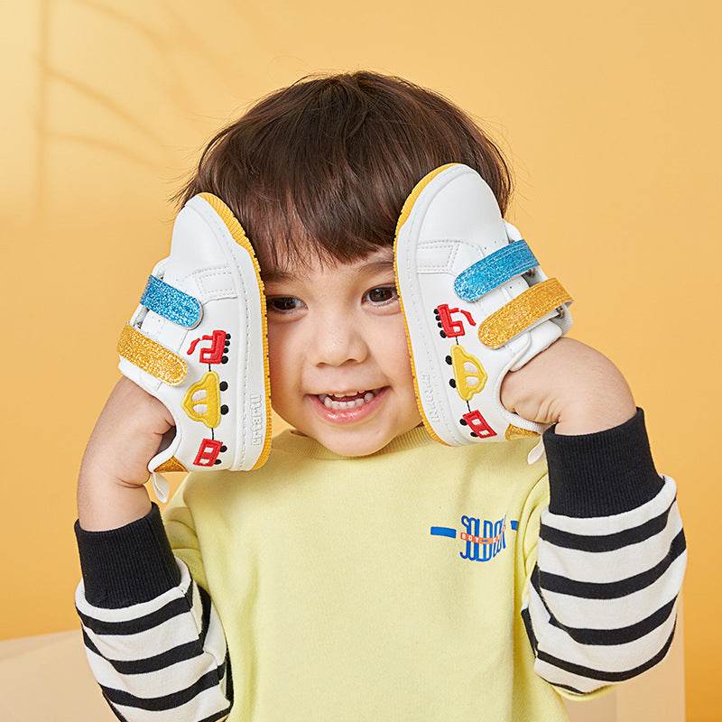 Boys toddler shoes new baby white shoes - Mubimart