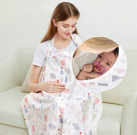 Breastfeeding Towel Vest Go Out And Fig Sling Pure Cotton Anti-lighting Artifact Nursing Clothes - Mubimart