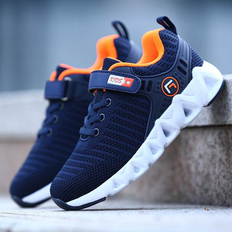 Breathable flying woven kids sneakers - Mubimart