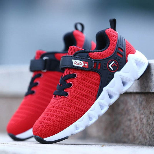 Breathable flying woven kids sneakers - Mubimart