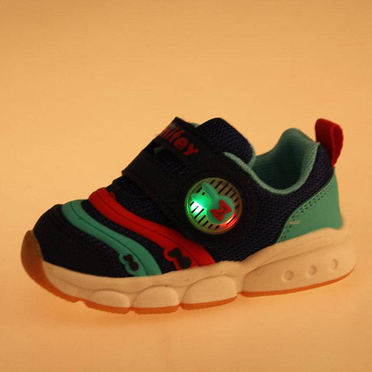 Breathable toddler shoelace lighting baby shoes - Mubimart