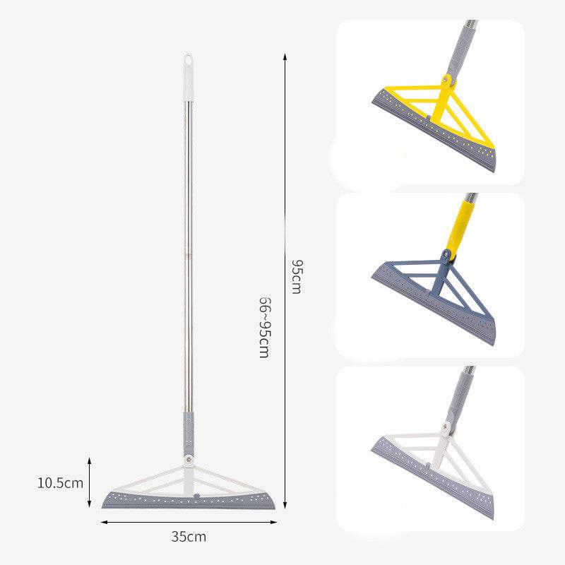 Broom Silicone Household Sweeping Water Wiper Artifact Floor Mop Non-stick Hair Rotating Broom - Mubimart