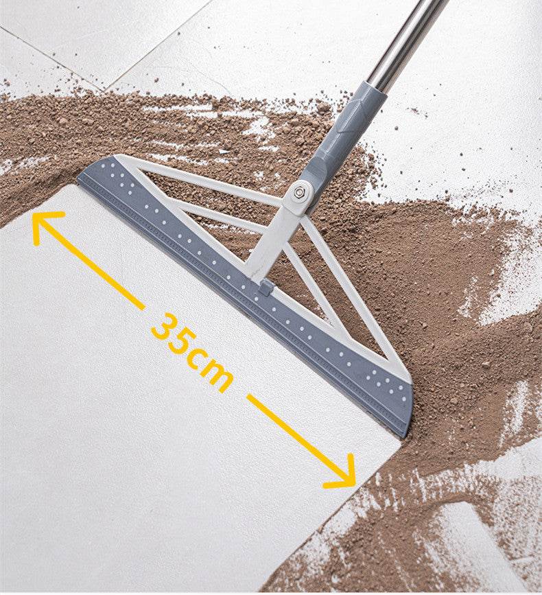 Broom Silicone Household Sweeping Water Wiper Artifact Floor Mop Non-stick Hair Rotating Broom - Mubimart