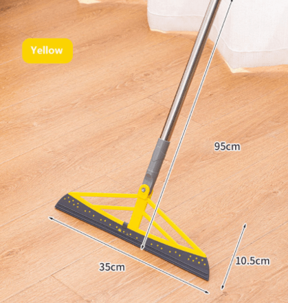 Broom Silicone Household Sweeping Water Wiper Artifact Floor Mop Non-stick Hair Rotating Broom - Mubimart