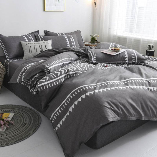 Brushed four-piece bed sheet - Mubimart