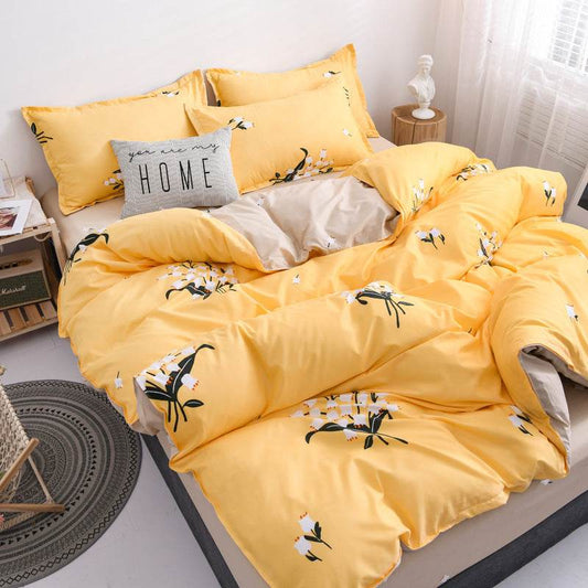 Brushed four-piece bed sheet - Mubimart
