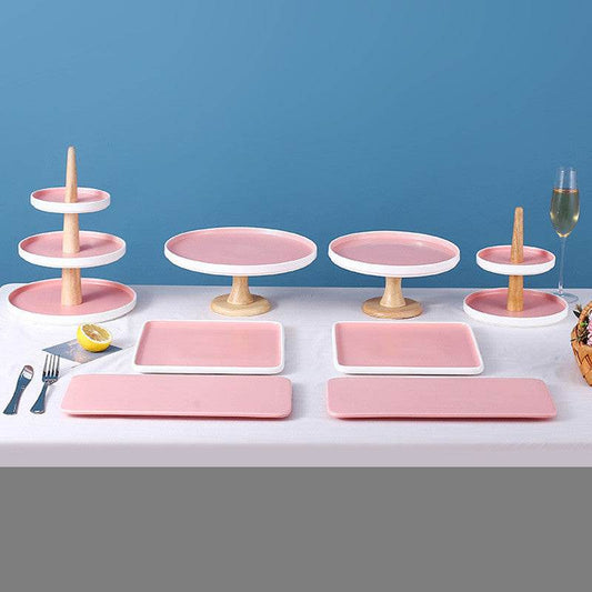 Cake Tray Dessert Table Decoration Display Stand Set - Mubimart