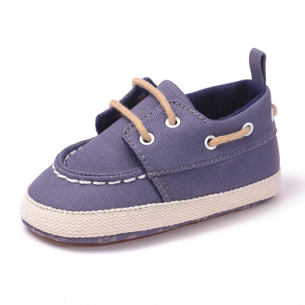 Canvas Shoes Boys Baby Peas Soft-soled Non-slip Toddler Shoes - Mubimart