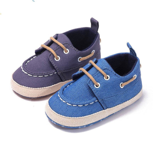 Canvas Shoes Boys Baby Peas Soft-soled Non-slip Toddler Shoes - Mubimart