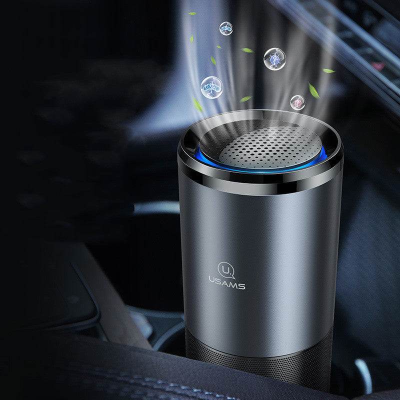 Car Air Purifier Ionizer Negative Ion Aluminum Alloy Car Air Freshener Activated Carbon Formaldehyde Auto Air Clean Accessories - Mubimart