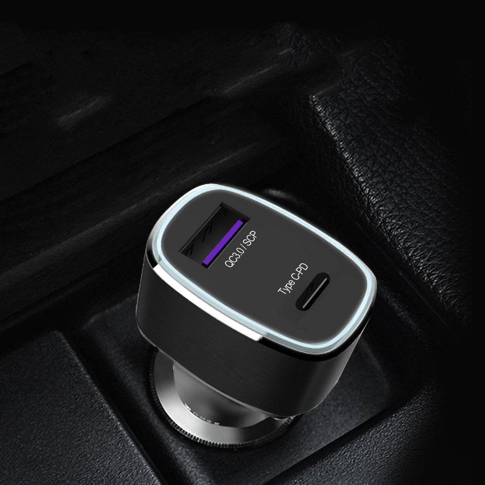Car Charger Dual USB TYPE C PD QC 3.0 2.0 - Mubimart