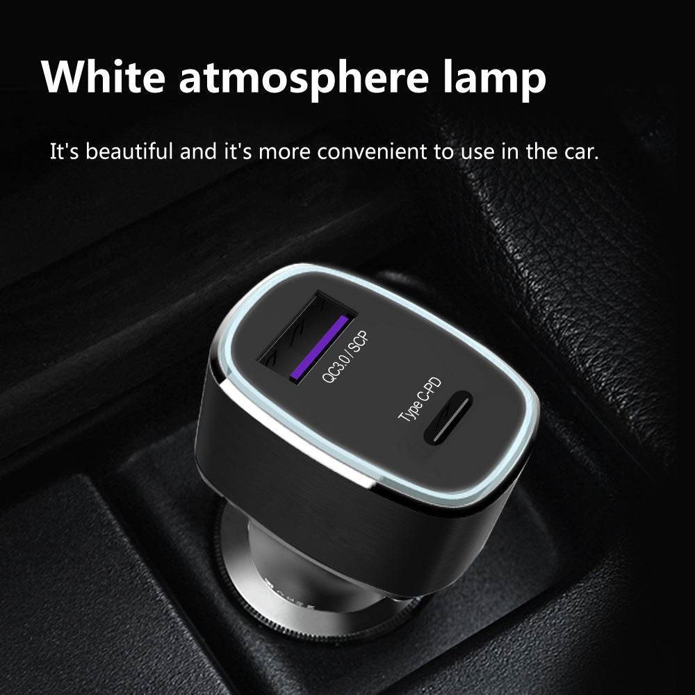 Car Charger Dual USB TYPE C PD QC 3.0 2.0 - Mubimart