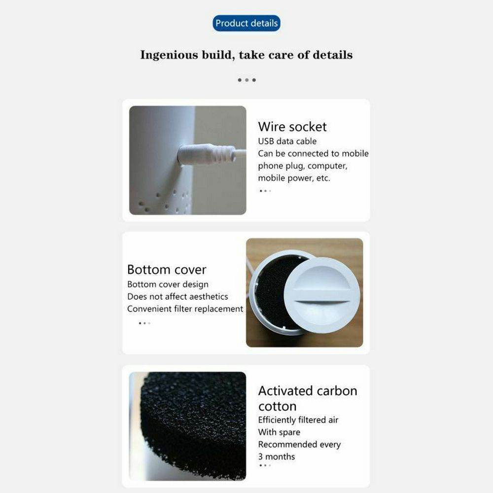 Car air purifier UV sterilization and disinfection purifier - Mubimart