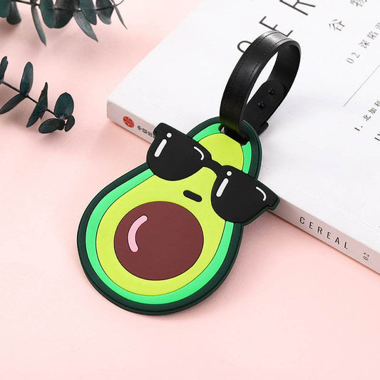 Cartoon Boarding Luggage Tag Soft Rubber Anti-lost Strap Tag - Mubimart