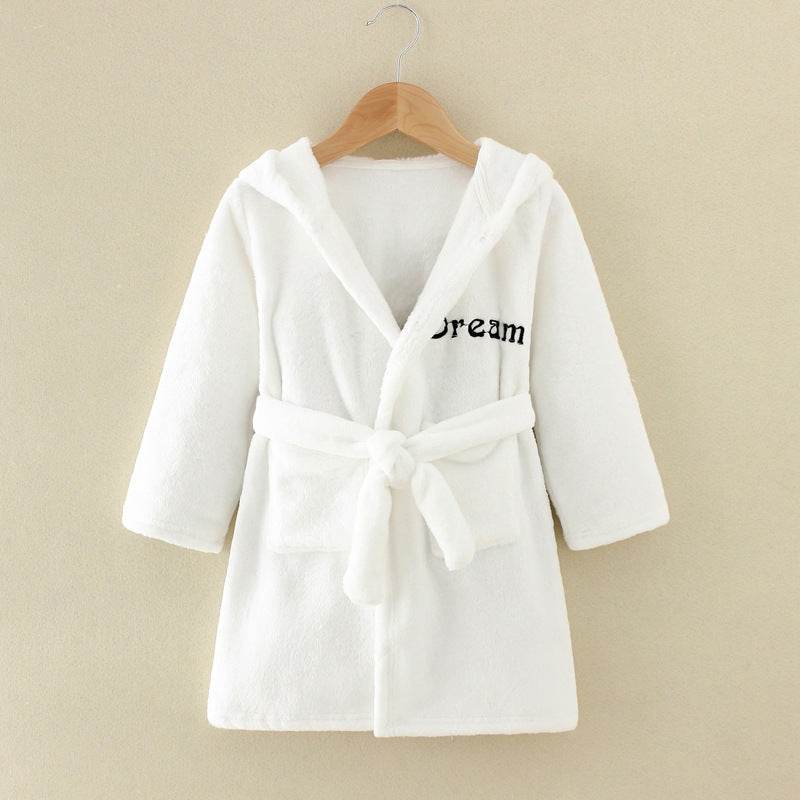 Cartoon Home Clothes Nightgown Bathrobe Children Pajamas Flannel - Mubimart