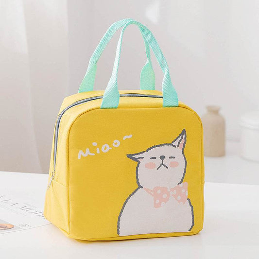 Cartoon Insulated Lunch Bag Zipper Lunch Bag - Mubimart