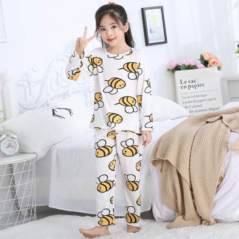 Cartoon Long-sleeved Girls In Autumn Big Children Kids - Mubimart