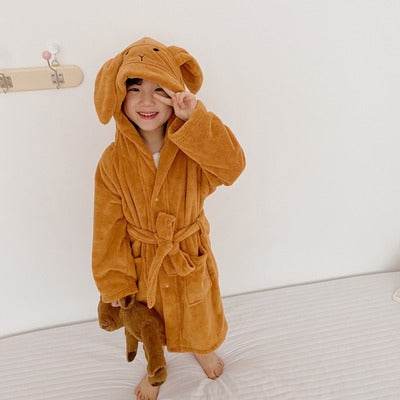 Cartoon Rabbit Hooded Bath Towel - Mubimart