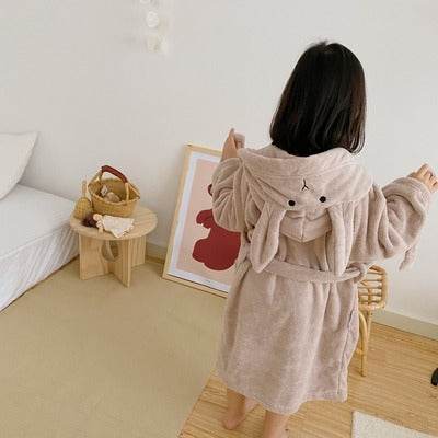 Cartoon Rabbit Hooded Bath Towel - Mubimart