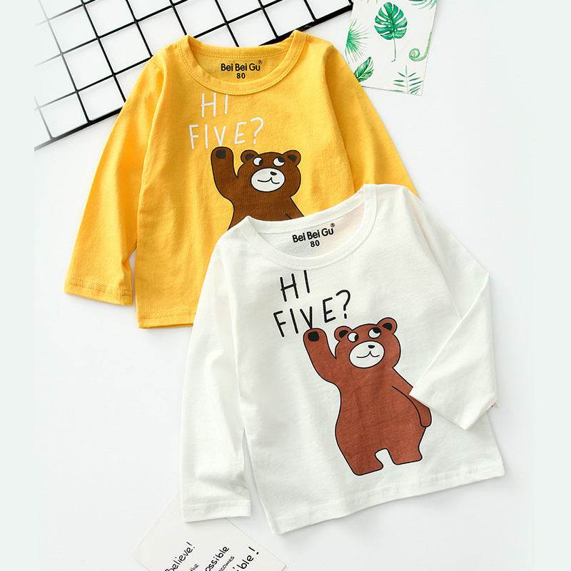 Cartoon children's long sleeve t-shirt bottoming shirt - Mubimart