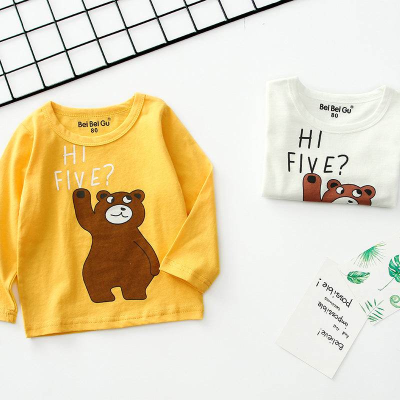 Cartoon children's long sleeve t-shirt bottoming shirt - Mubimart