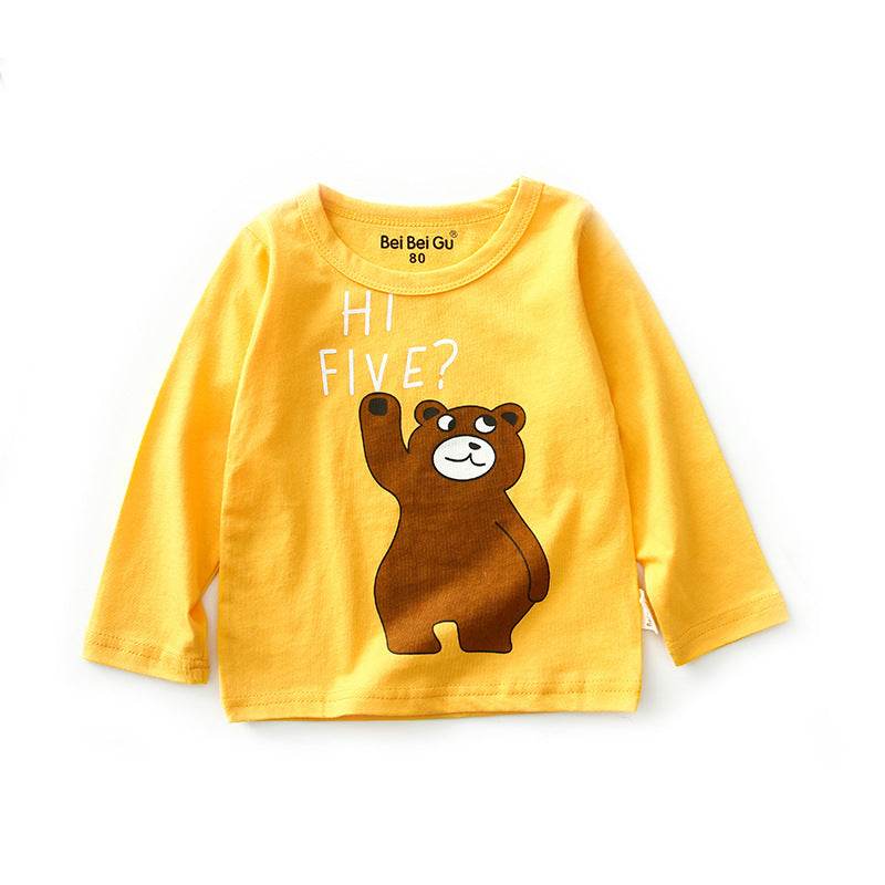 Cartoon children's long sleeve t-shirt bottoming shirt - Mubimart