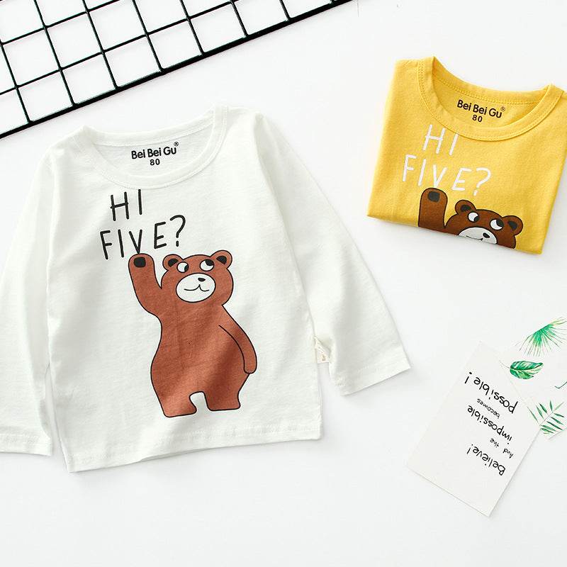 Cartoon children's long sleeve t-shirt bottoming shirt - Mubimart