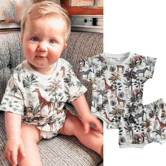 Casual Baby Boy Short Sleeve Suit - Mubimart