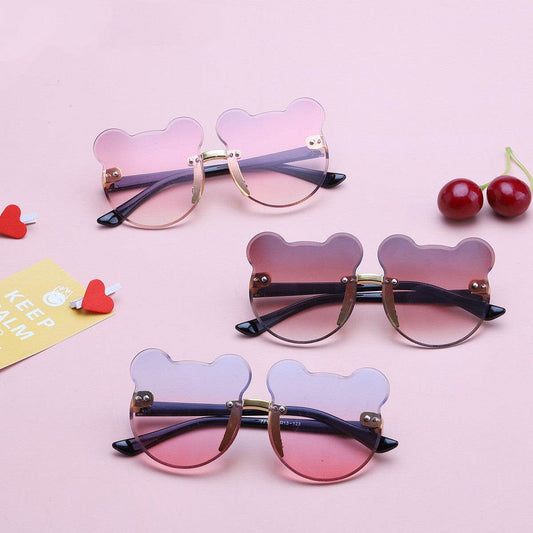 Cat Ear Kids Sunglasses Frameless Shape - Mubimart