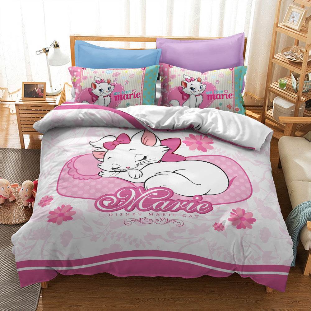 Cat print bed sheet - Mubimart