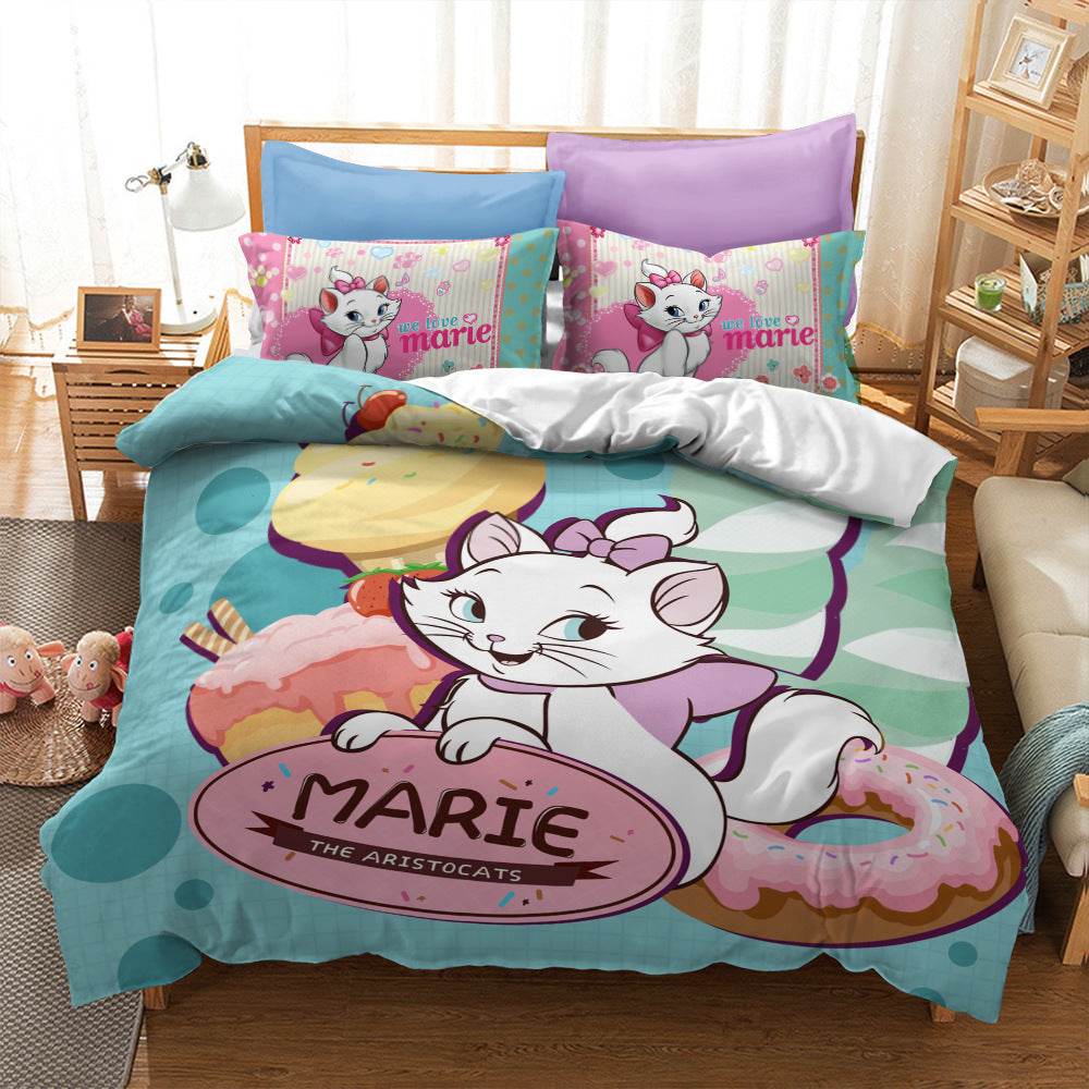 Cat print bed sheet - Mubimart