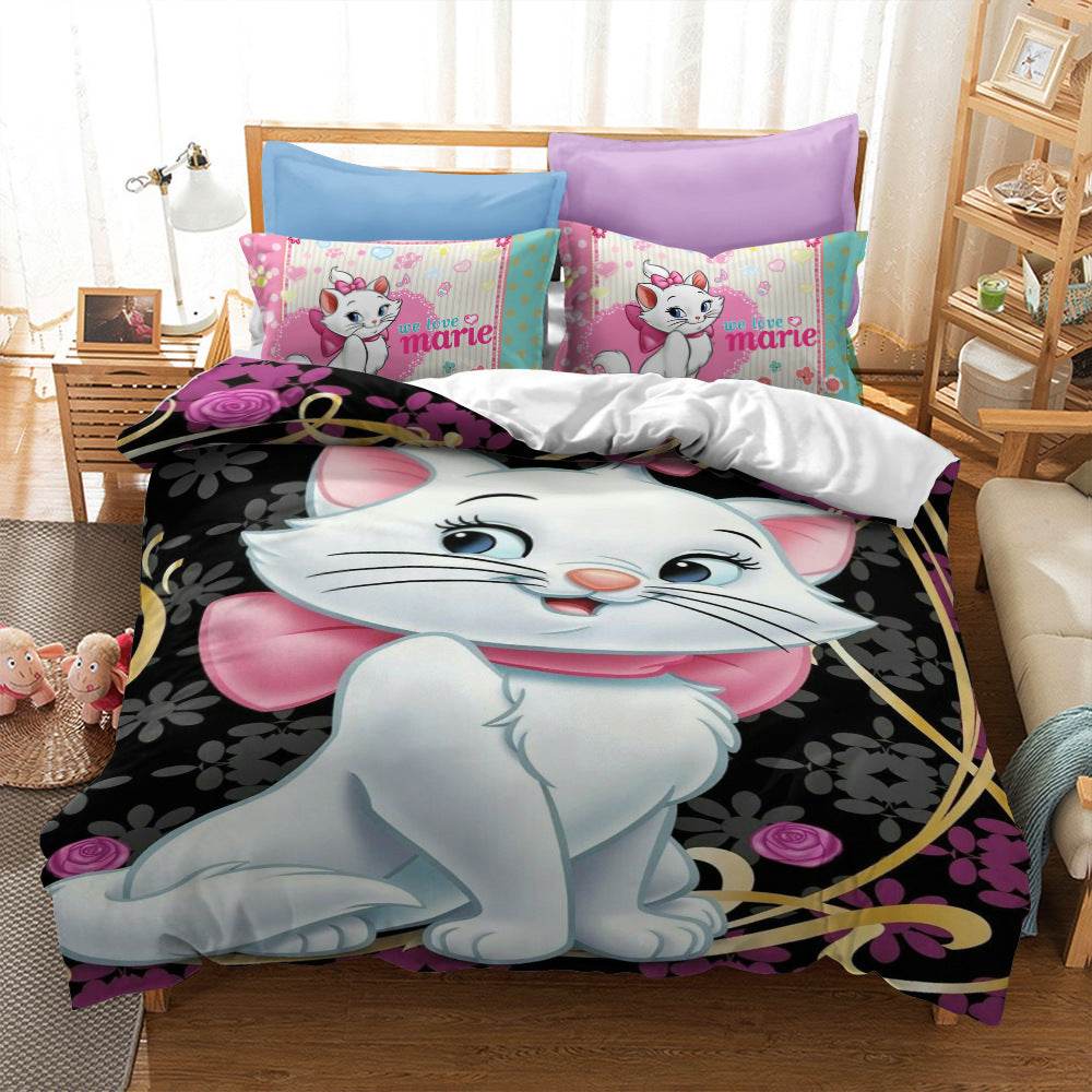 Cat print bed sheet - Mubimart