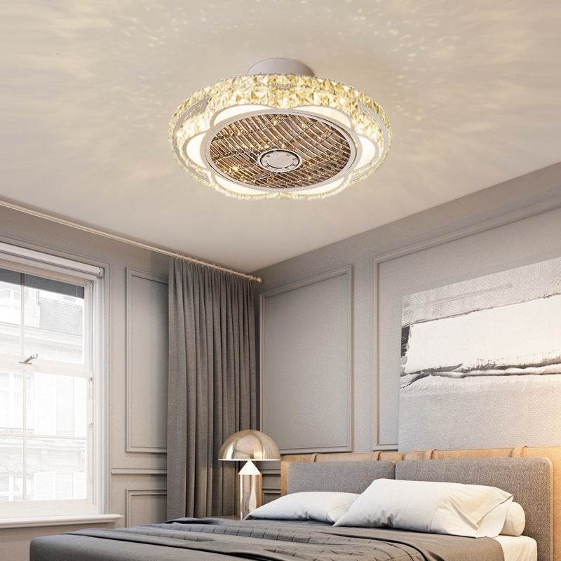 Ceiling Mounted Bedroom Dining Room Electric Fan Lamp - Mubimart