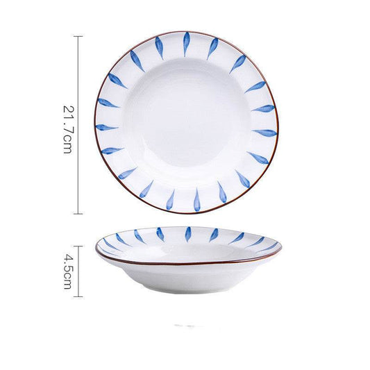 Ceramic Breakfast Plate Round Deep Plate Flat Plate - Mubimart