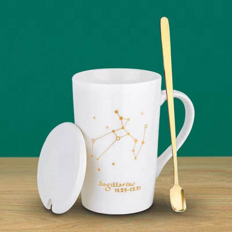 Ceramic Mug Mug Coffee Cup With Lid - Mubimart