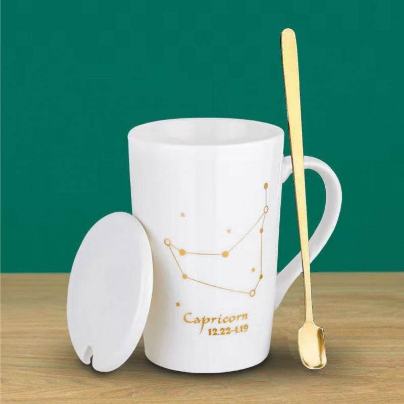 Ceramic Mug Mug Coffee Cup With Lid - Mubimart