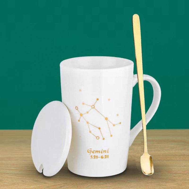 Ceramic Mug Mug Coffee Cup With Lid - Mubimart