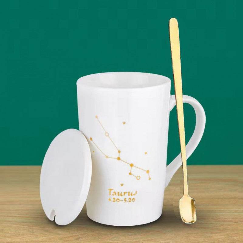 Ceramic Mug Mug Coffee Cup With Lid - Mubimart