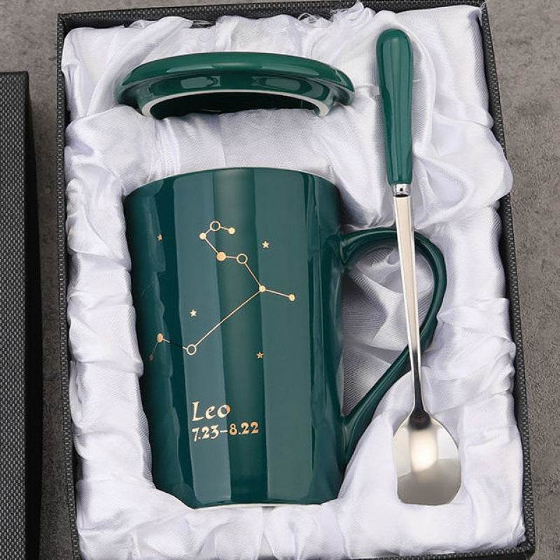 Ceramic Mug Mug Coffee Cup With Lid - Mubimart