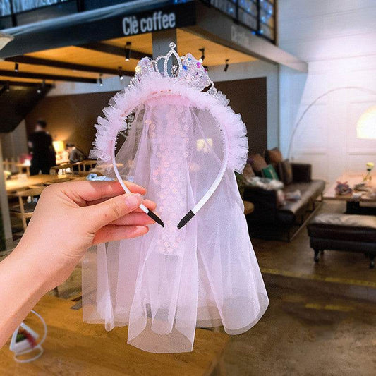 Child Crown Tiara Girl Cute Headband Princess - Mubimart