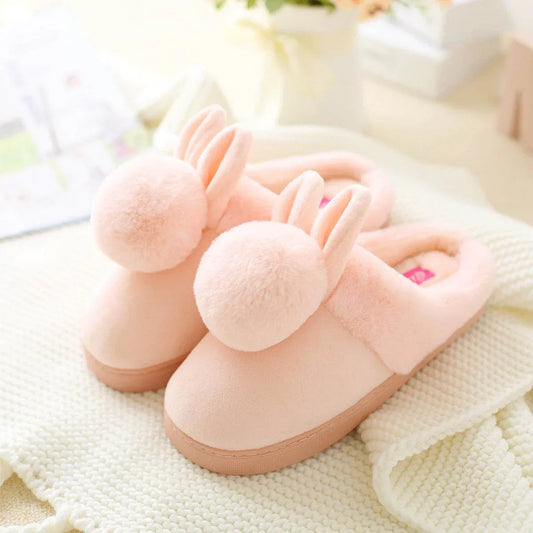 Children-S-Cotton-Slippers-Autumn-And-Winter-Indoor-Ball-To-Keep-Warm-Girls-Cotton-Slippers-Mubimart-2084 - Mubimart