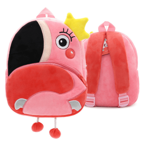 Children School Backpack Cartoon Rainbow Design Soft Plush Material For Toddler Baby Girls Kindergarten Kids School Bags - Mubimart