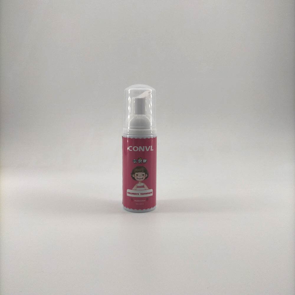 Children brushing Strawberry Flavor Foam Toothpaste for kids - Mubimart