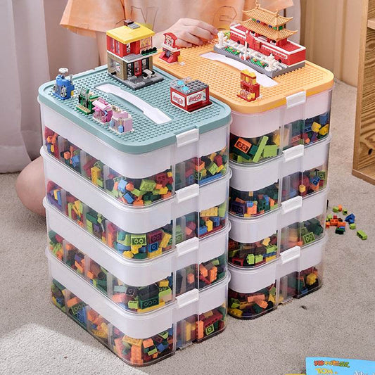 Children's Building Block Toy Parts Classification Storage Box - Mubimart
