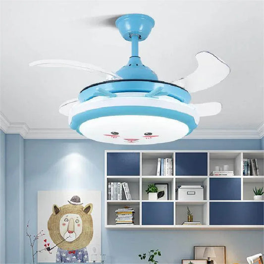 Children-s-Ceiling-Fan-Light-In-Domestic-Bedroom-Mubimart-5277 - Mubimart
