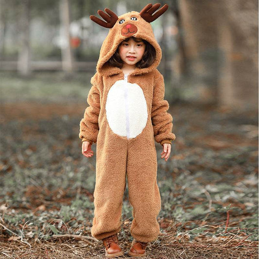 Children's Fashion Simple Animal Christmas Reindeer Elk Play Parent-child Outfit - Mubimart