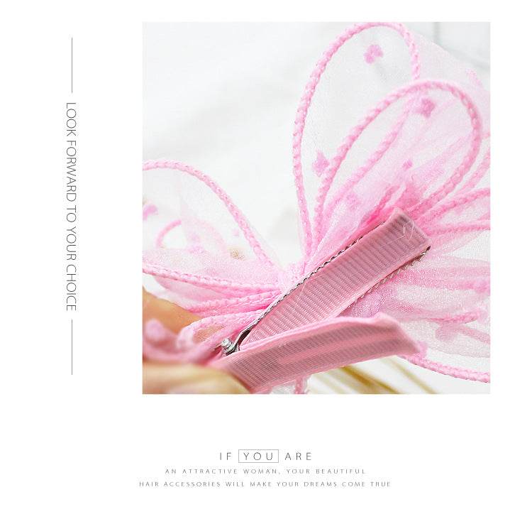 Children s Hairpin girl Little Angel Bow Hairpin - Mubimart