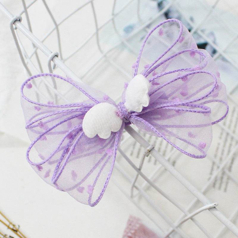 Children s Hairpin girl Little Angel Bow Hairpin - Mubimart